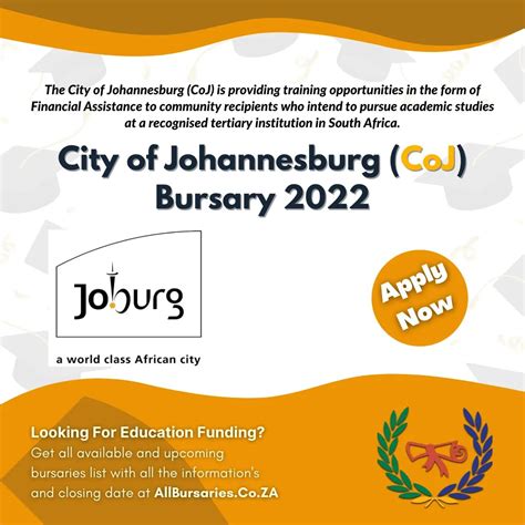 City of Johannesburg (CoJ) Bursary 2022 .